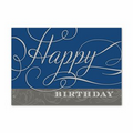 Formal Wishes Birthday Card - Silver Lined White Envelope